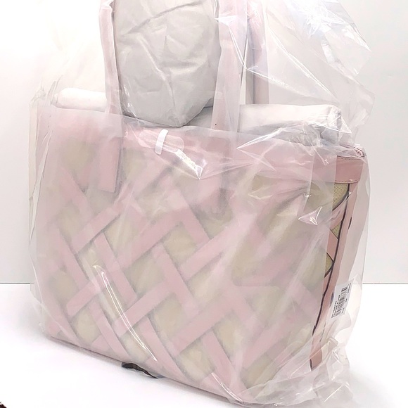 MICHAEL KORS SIENNA Large Tote Shoulder BAG In POWDER BLUSH Leather Canvas - Picture 5 of 16